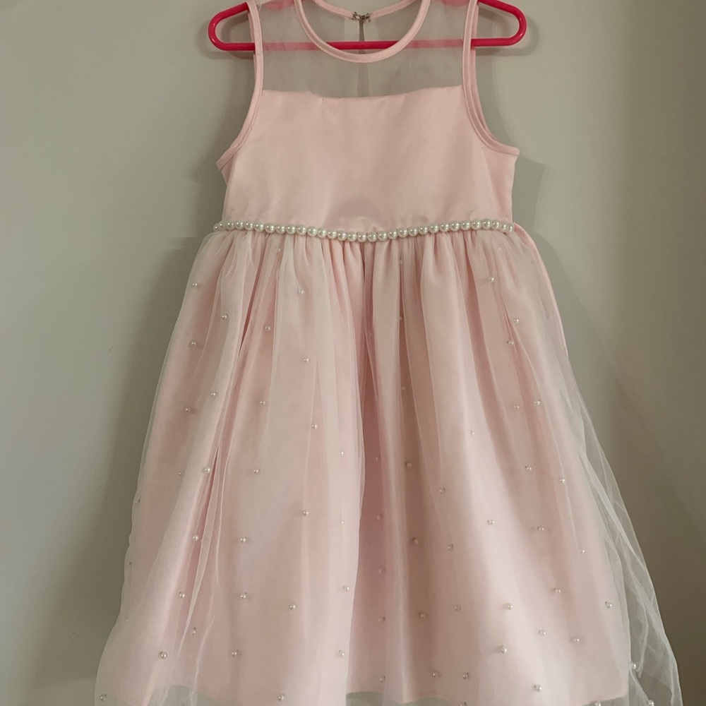 American Princess Pink Pearls Girl’s Dress Size 6